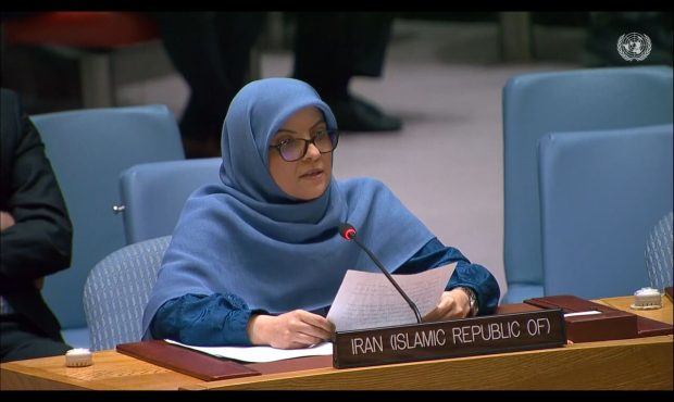 معاون نمایندگی ایران در سازمان ملل در نشست شورای امنیت: اینکه اسرائیل در مورد حقوق زنان صحبت می‌کند، در حالی که زنان فلسطینی همچنان رنج می‌برند، طعنه آمیز است/ پیشرفت چشمگیری در توانمندسازی زنان داشته‌ایم