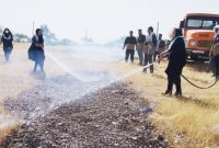 رزمایش صفر لحظه ای اطفا حریق در دهلران اجرا شد