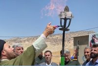 بمناسبت بزرگداشت هفته دولت؛ مشعل گاز در روستای بلوطستان شوهان روشن شد