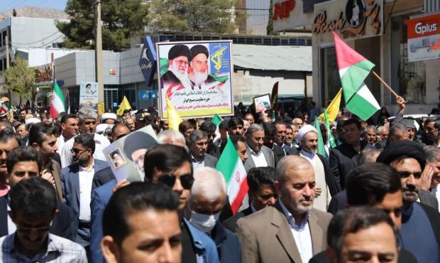 #گزارش_تصویری/مراسم باشکوه روز جهانی قدس با حضور نماینده ولی فقیه در استان و امام جمعه ایلام، استاندار ایلام و اقشار مختلف مردم استان