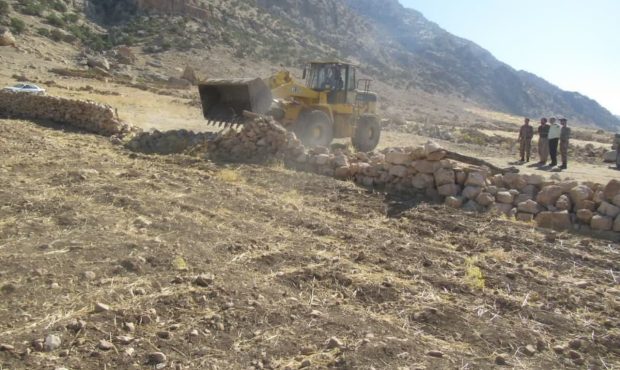 رفع تصرف ۲۷۶۸ متر از اراضی ملی و دولتی شهرستان چرداول (بخش آسمان آباد)