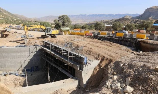 فاز اول پروژه زیرگذر ایلام– چوار به پایان رسید و به زودی زیربار ترافیک می رود