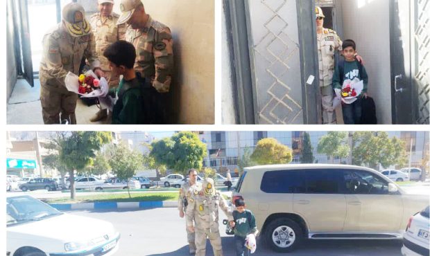همراهی فرزند شهید در اولین روز بازگشایی مدرسه توسط فرمانده مرزبانی ایلام همراهی فرزند شهید در اولین روز بازگشایی مدرسه توسط فرمانده مرزبانی ایلام