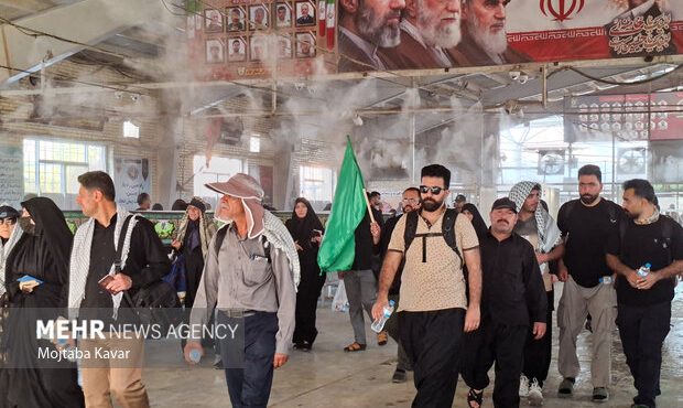 سایبان‌های مجهز به سرمایش دمای پایانه مهران را ۱۰ درجه کاهش داد