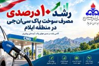 رشد ۱۰درصدی مصرف سوخت پاک سی‌ان‌جی در منطقه ایلام